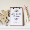 Personalised Floral Birth Print - Digital File